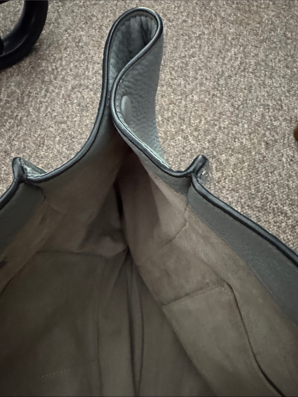 Rebecca Minkoff Gray Pebbled Leather Tote with Stud Trim - Picture 10 of 10